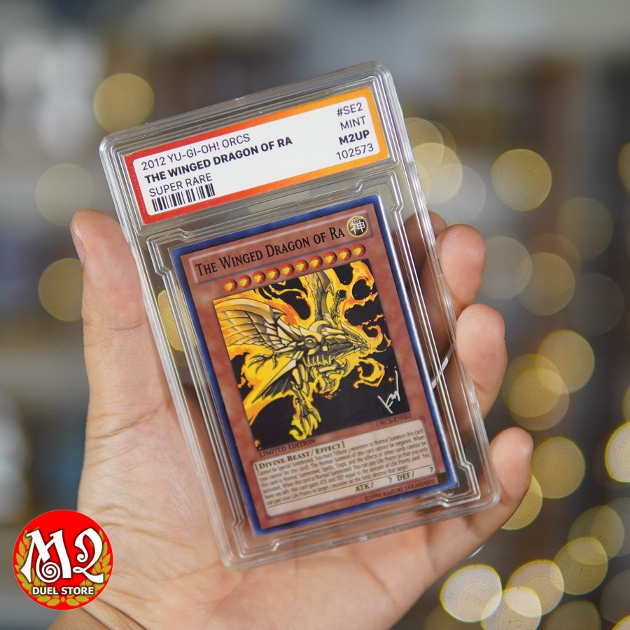 Lá thẻ bài Yugioh ORCS-ENSE2 The Winged Dragon Of Ra - Super Rare - Bảo quản theo tiêu chuẩn M2UP