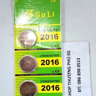 Pin Goli Lithium Battery CR2016, 2016 - 3V (VĨ 5 Viên)