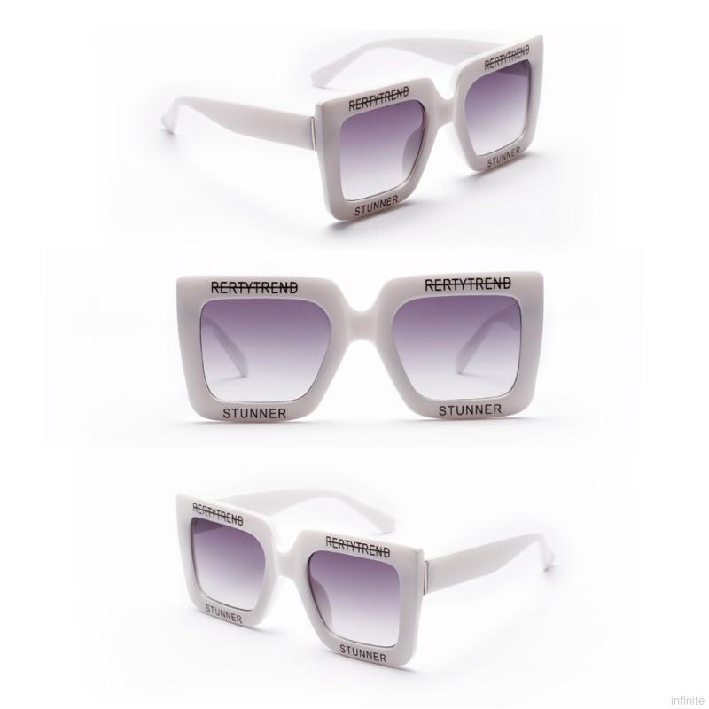 Kính mát gọng vuông in chữ thời trang | BigBuy360 - bigbuy360.vn