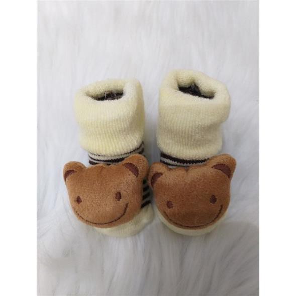 SET NÓN BAO TAY BAO CHÂN SƠ SINH - VỚ 3D CHỐNG TRƯỢT CHÚ GẤU- ĐỒ DÙNG SƠ SINH