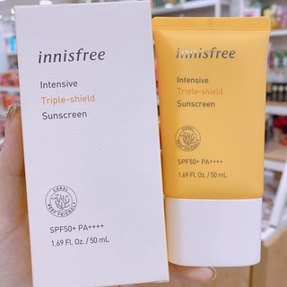 Kem Chống Nắng Chống Trôi, Điều Chỉnh Tông Da Innisfree Intensive Triple-Shield Sunscreen SPF 50+/PA++++ 50ml