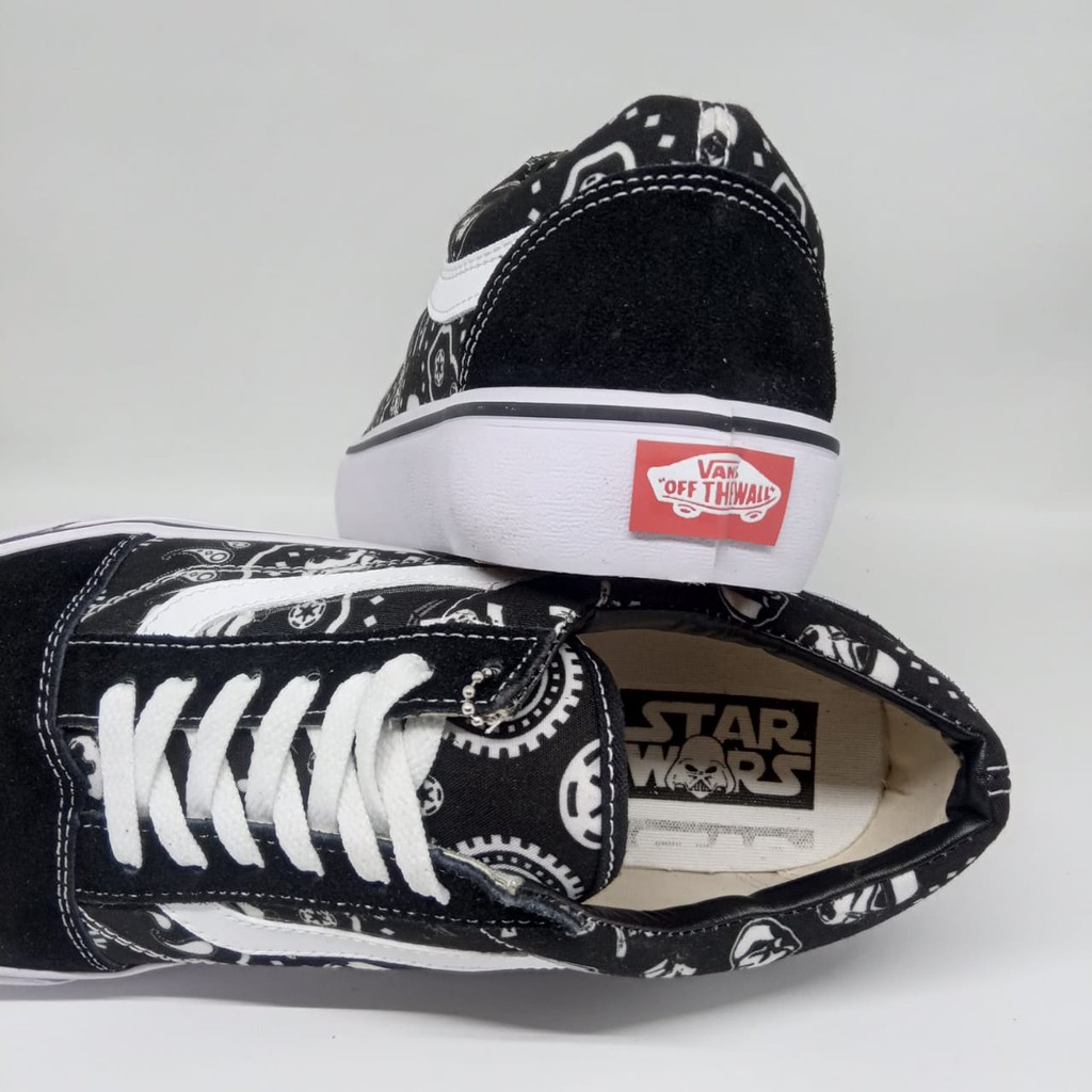 Giày Vans Starwars 100% Real Pict Màu Trắng Đen Năng Động Thời Trang