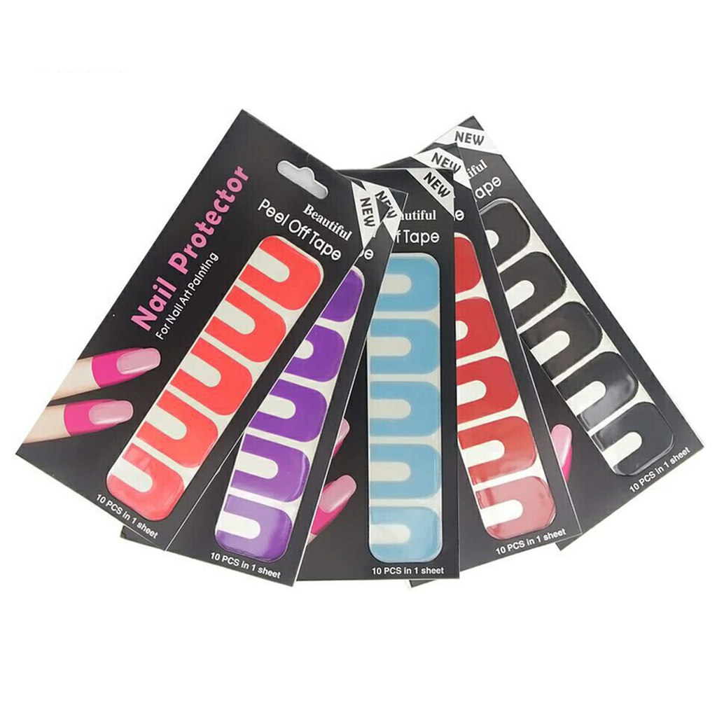 [Hàng mới về] Miếng Dán Chống Tràn Khi Sơn Móng Tay Hình Chữ U Tiện Lợi