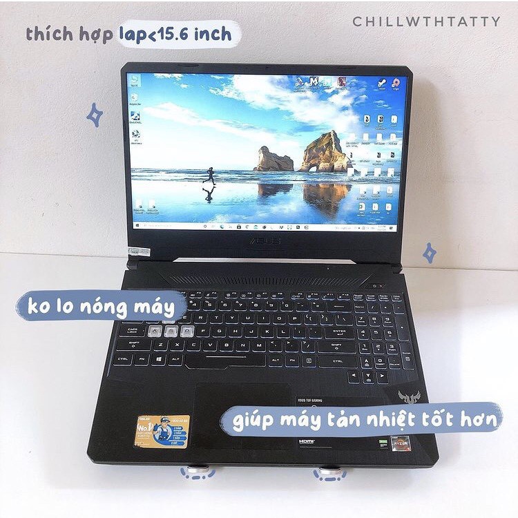 Giá Đỡ Laptop Hợp Kim Nhôm Cao Cấp Có Thể Gấp Gọn Tản Nhiệt cho Laptop/ Macbook, Ipad với 7 Vị Trí Điều Chỉnh Góc Độ | BigBuy360 - bigbuy360.vn