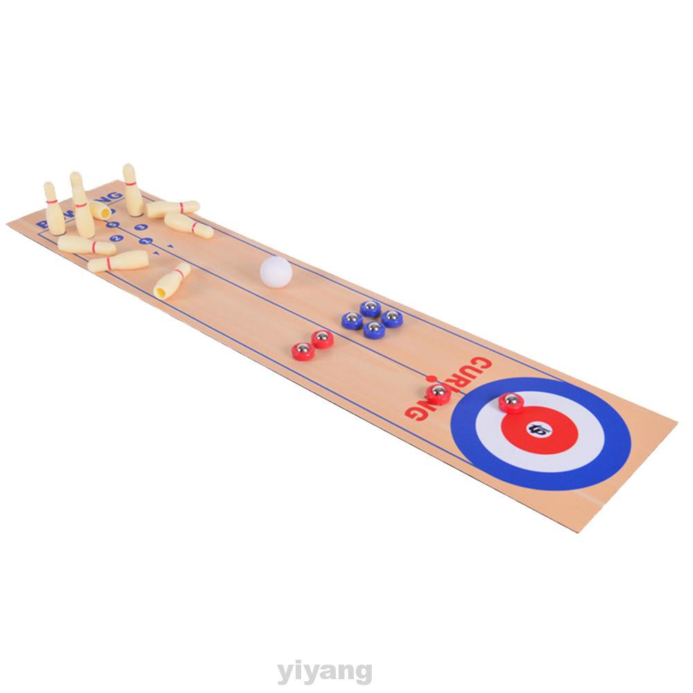 Sports Adults Indoor Mini Portable Family Party Table Top Gathering Curling Bowling Shuffleboard Game