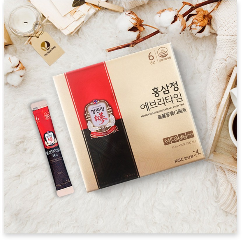 Nước Hồng Sâm Chính Phủ Hàn Quốc KGC Extra Everytime 30 gói x 10ml - Hàng Chính Hãng