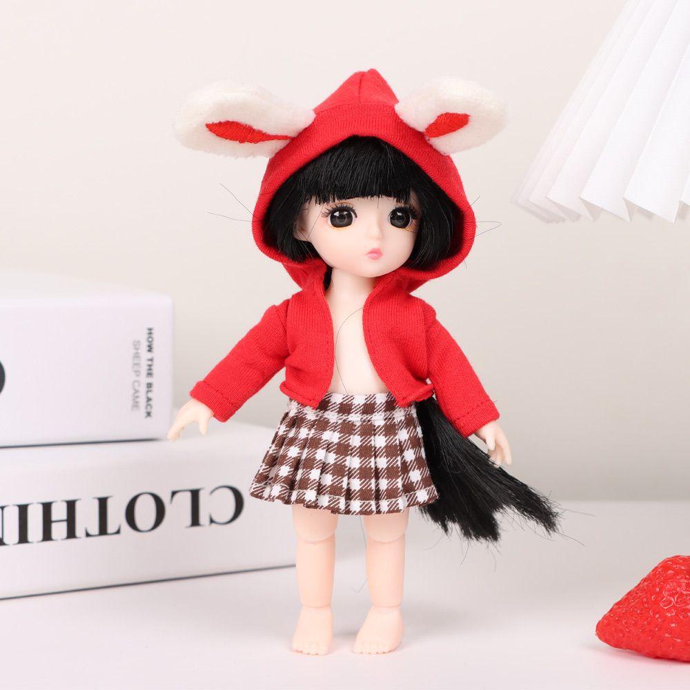CLEVER Áo Hoodies Làm Thủ Công Cho Búp Bê BJD 1 / 11 1 / 12 12~16cm