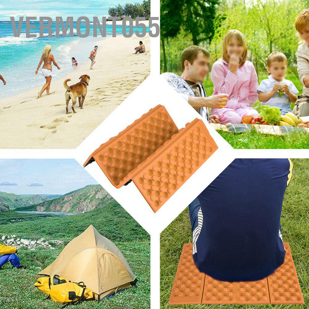 Hàng Hot Bọt có thể gập lại ngoài trời Đệm sân vườn không thấm nước Đệm ngồi cắm trại Thảm gấp di động Hàng giao ngayVermont055