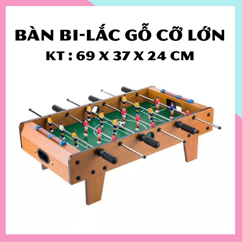 Bàn Bi Lắc Mini Cỡ Lớn 69cm _ Bàn Đá Bóng Mini Bằng Gỗ Đầy Đủ Phụ Kiện_ Đồ Chơi Cho Cả Trẻ Em Và Người Lớn