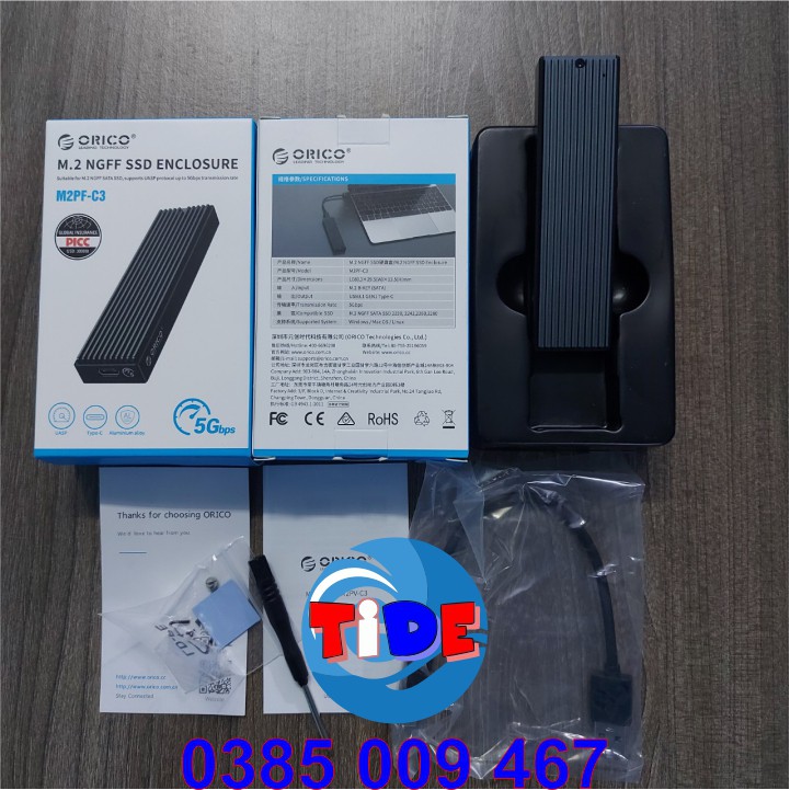 Box SSD M2 Sata  Orico M2PF-C3 – CHÍNH HÃNG – Bảo hành 12 tháng