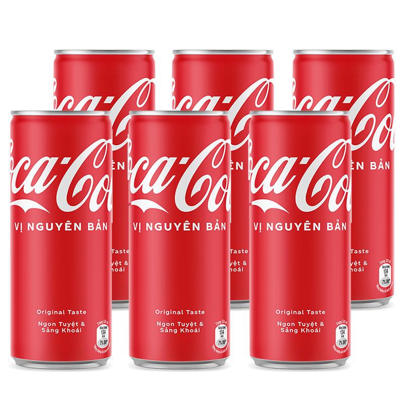 Lốc 6 Lon Nước Ngọt Coca Cola 320ml/Lon