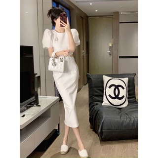 ĐẦM MIDI TAY PHỒNG KHOÉT EO HỞ LƯNG