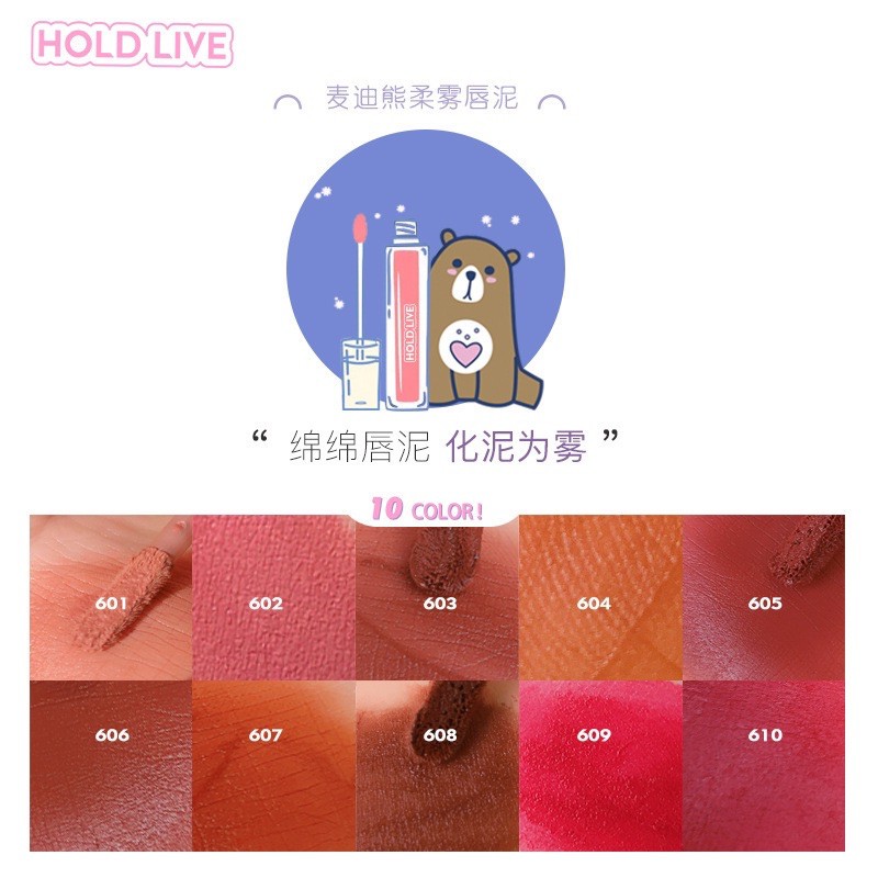 Son Hold Live tím Maddie bear mềm mịn lâu trôi nội địa Trung