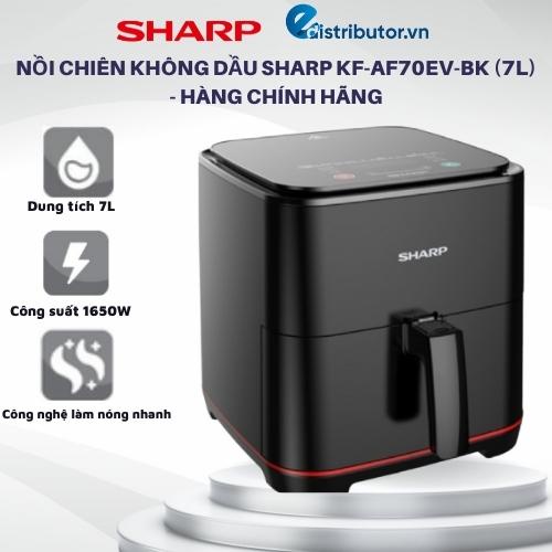 Nồi chiên không dầu Sharp KF-AF70EV-BK (7L) - Hàng Chính Hãng