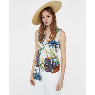 ZR - ÁO LỤA HỌA TIẾT TROPICAL