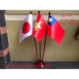 Cờ để bàn các nước đế gỗ 3 lá