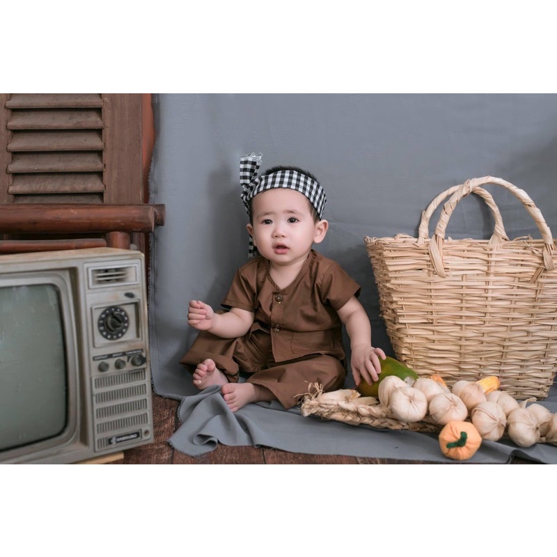 Bà Ba Khăn Rằn Bộ Đồ Nông dân chú cuội cho bé