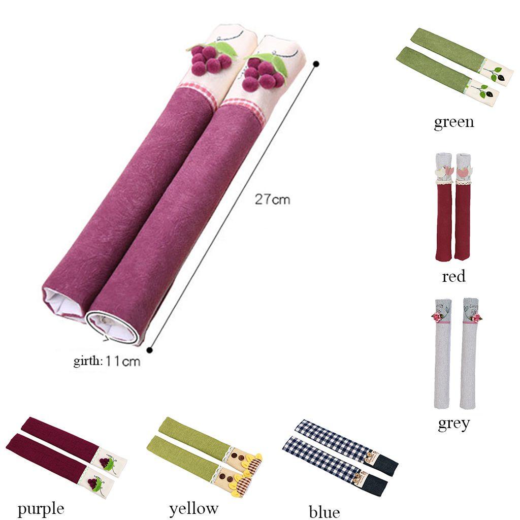 Vỏ Bọc Tay Nắm Cửa Tủ Lạnh Bằng Cotton Chống Va Chạm Thời Trang Dành Cho Trẻ Em