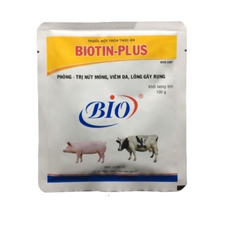 1 gói* 100 gram Biotin plus trộn thức ăn