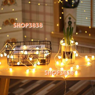 Lựa Nguồn (Pin- USB- Điện) Dây Đèn Led Bi Tròn Dài 6M - 40 Bóng
