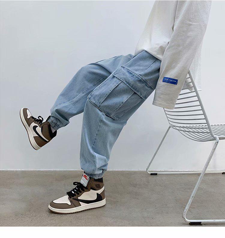 Quần Jeans Dây Rút Phong Cách Hàn Quốc Cho Nam (S-3Xl)