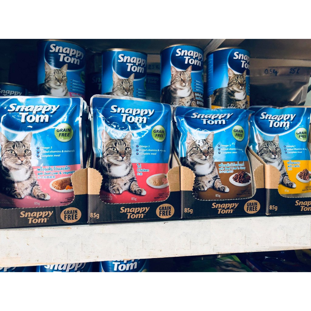 PATE SNAPPY TOM CHO MÈO ĐỦ VỊ GÓI 85G