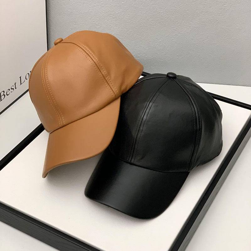 Mũ lưỡi trai chất liệu da PU phong cách Hàn Quốc cho cả gia đình