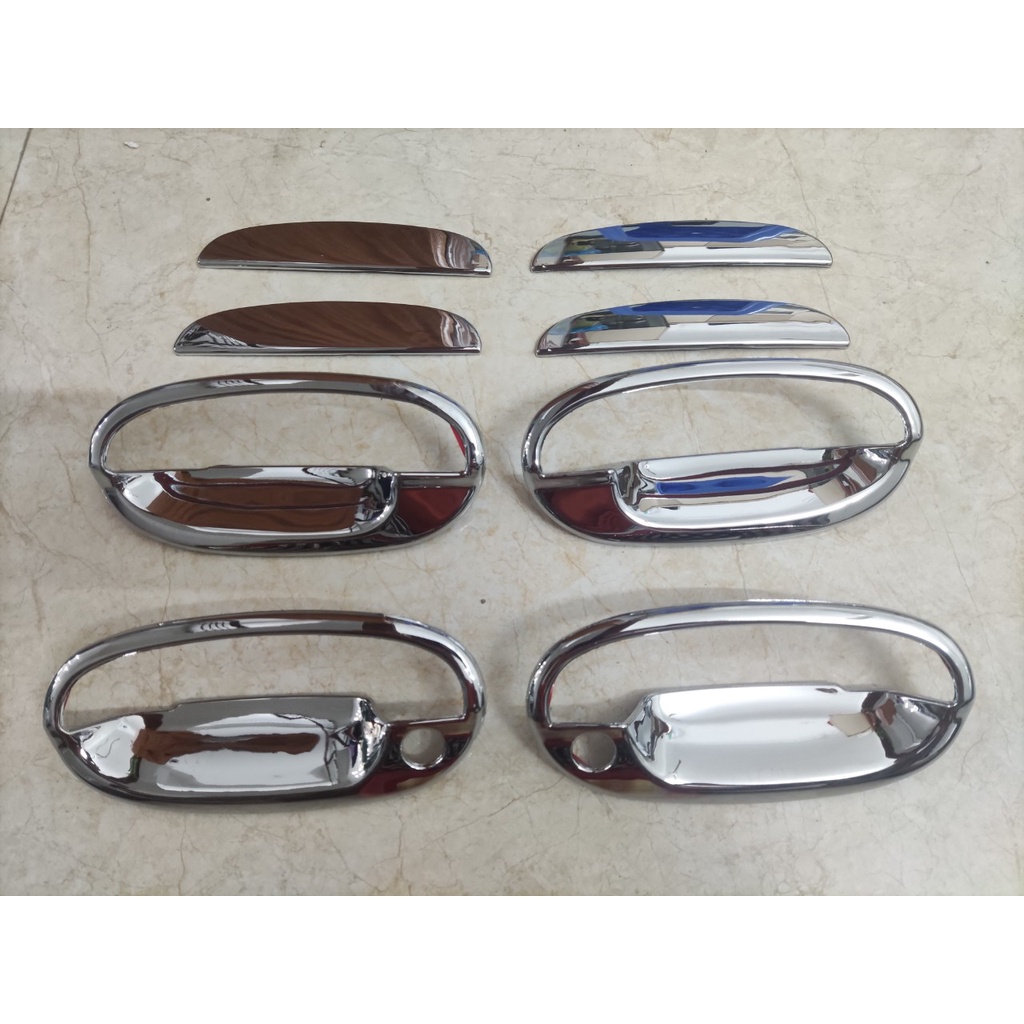 Ốp Tay Cửa Và Hõm Cửa Xe Matiz 3, Chevrolet Spark 2007-2012 Mạ Crom Cao Cấp Chống xước tay cửa làm đẹp cho xe