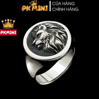 [MIỄN SHIP] Nhẫn Chrome Hearts Titan Mạ Bạc Hình Mặt Sư Tử Đủ Size