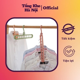 Móc treo quần áo 9 lỗ tiết kiệm diện tích - móc treo quần áo bằng nhựa - móc treo đồ