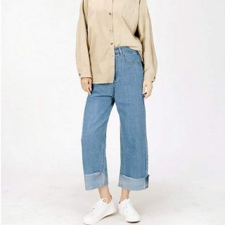 QUẦN JEAN ỐNG RỘNG XẮN GẤU