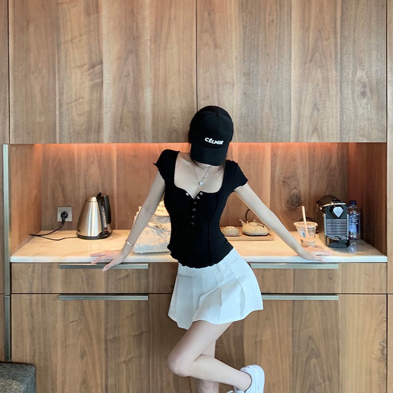 Áo Thun Cổ Chữ U Plus Size Thời Trang Xuân Hè 2022