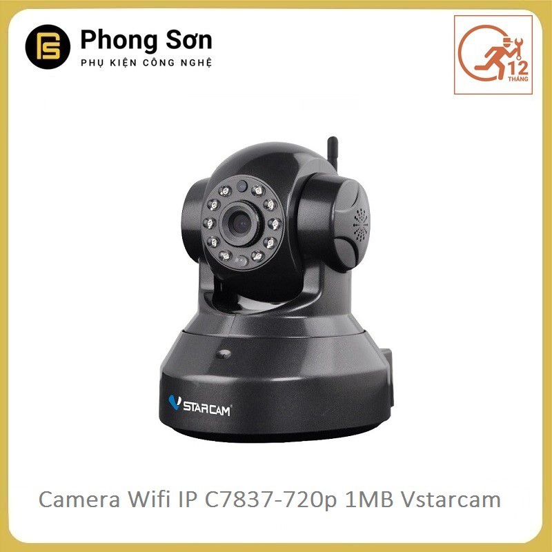 Camera wifi ip C7837 Vstarcam HD720 (màu đen+trắng )