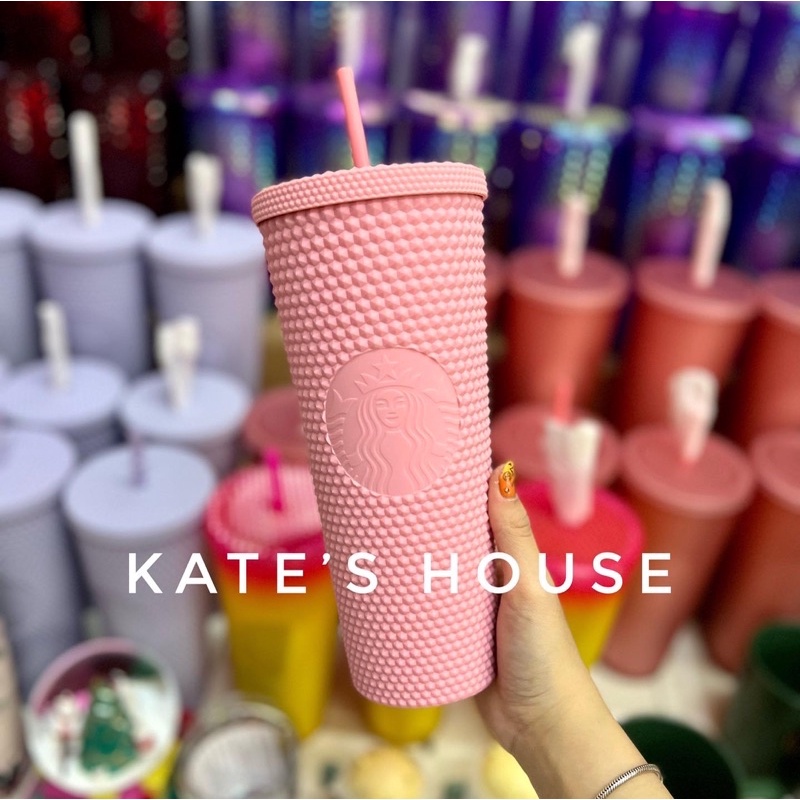 Ly studded Starbucks coldcup ly gai phiên bản matte