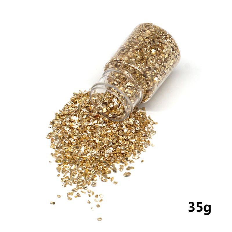 Chai đá kim loại vỡ vụn dùng làm trang sức từ nhựa resin UV DIY