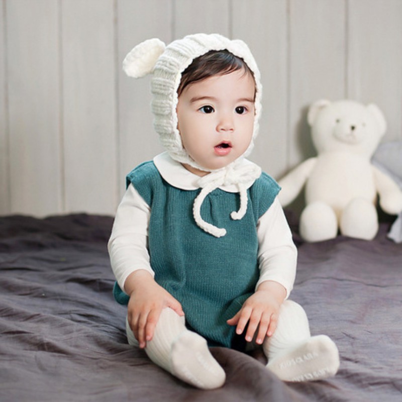 Mũ len tai gấu dễ thương cho bé