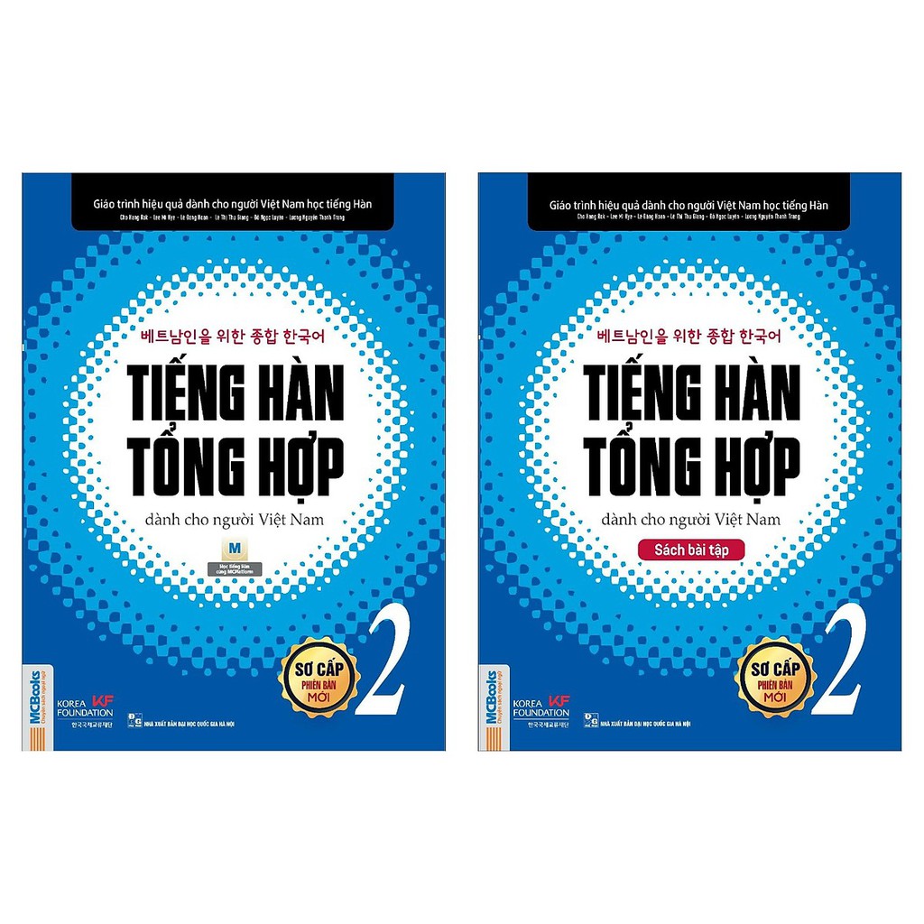 Combo sách Tiếng Hàn Tổng Hợp Dành Cho Người Việt Nam Sơ Cấp 1 + 2 (GT + BT) tặng Những Từ Dễ Nhầm Lẫn Trong Tiếng Hàn