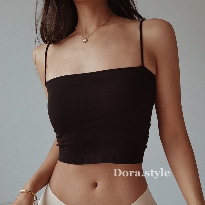 Áo Thun 2 Dây Nữ- Áo Croptop 2 Dây Sợi Bún