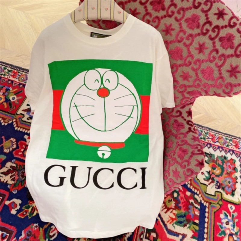 Buy Gucci Gucci 21 New Spring Doraemon X Johno Doraemon Cat Cat Short Sleeve Roun T-shirt