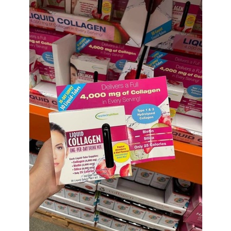 [ Số 1 của mỹ ] Collagen dạng nước Liquid Collagen - 30 Ống