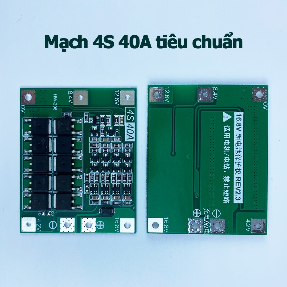 Bảng mạch cân bằng bảo vệ pin Li-ion 3S 4S 40A 60A BMS 18650 11.1V 12.6V 14.8V 16.8V