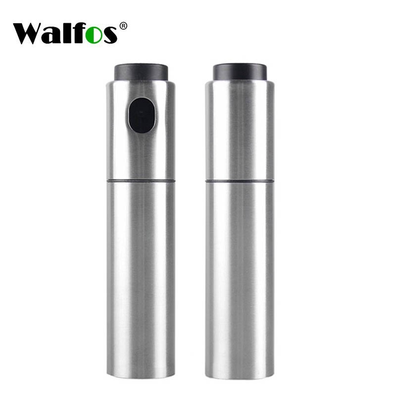 Bình Xịt Dầu Olive/Giấm Walfos Bằng Thép Không Gỉ Có Thể Đổ Đầy 4x18cm