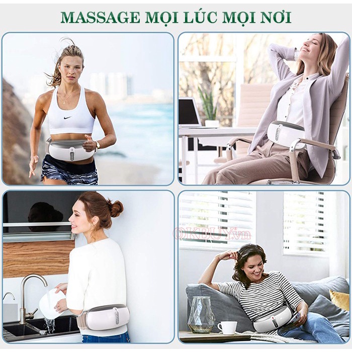 [Okbuy.vn] Đai [Máy] Massage Bụng Rung Lắc Hồng Ngoại Nhật Bản Nikio NK-169DC - Pin sạc - Chính Hãng Màu Hồng - Giảm Cân