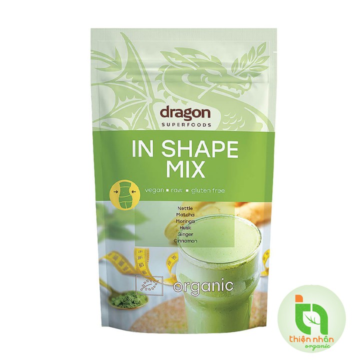 Bột hỗn hợp siêu thực phẩm xanh In Shape Mix hữu cơ Dragon Superfoods 200g