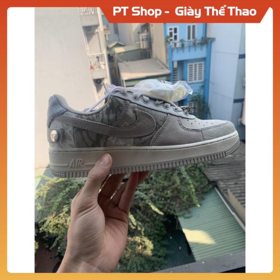 [FreeShip + Hàng Xịn] Giày sneaker cao cấp AF1 x Travis Scott, Giầy Thể Thao AF1 Xám trắng rêu xanh đủ bill box