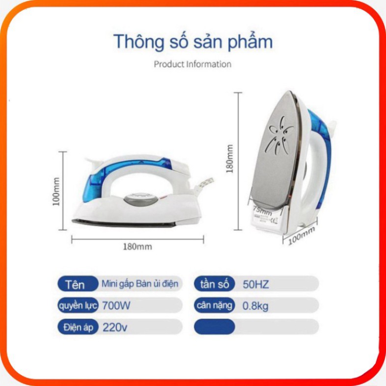 Máy Là Hơi Nước Cầm Tay, Bàn Là Hơi Nước Mini , Sử Dụng Khi Đi Du Lịch, Công Tác Cực Kỳ Tiện Lợi - FreeShip