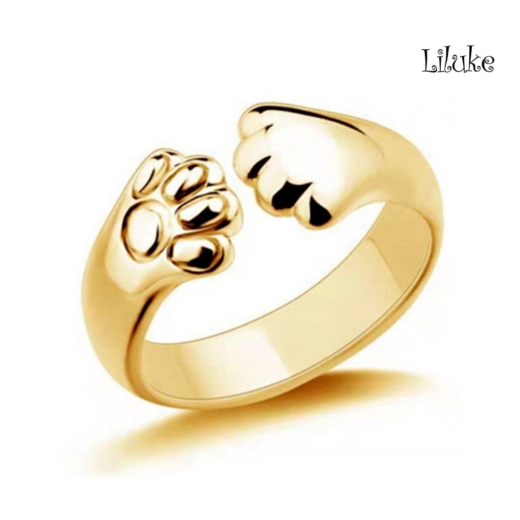 Nhẫn Hở Hình Móng Vuốt Màu Sáng Có Thể Điều Chỉnh