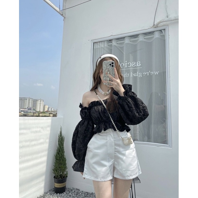 [100c đầu rẻ nhất] Áo xốp gấm hoa mặc 2 kiểu Hàng sẵn - Crt03