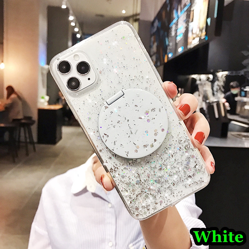 Ốp điện thoại trong suốt có gương đỡ cho OPPO A5 A9 A8 A31 F11P A91 F15 F9 A3s F7 F5 A7 A5s A37 Neo9 | BigBuy360 - bigbuy360.vn