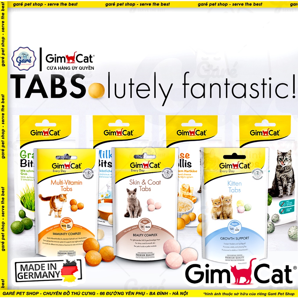 Bánh thưởng Tabs Gimcat tăng cường miến dịch, chức năng tim, tốt cho mắt và hệ cơ xương dành cho Mèo